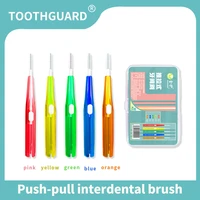 60pcs interdental brush flosser toothbrush teeth cleaning tools push pull dental floss correction gap oral care home portable