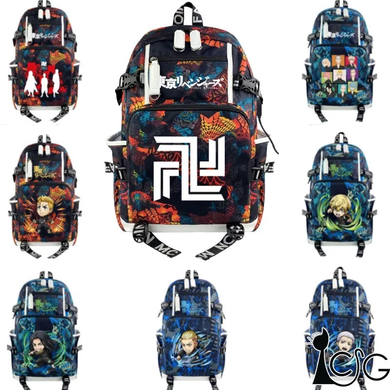 

Anime Tokyo Revengers Unisex Teenagers USB Charging Backpack Students School Shoulder Bag Laptop Travel Rucksack Outdoor Gifts