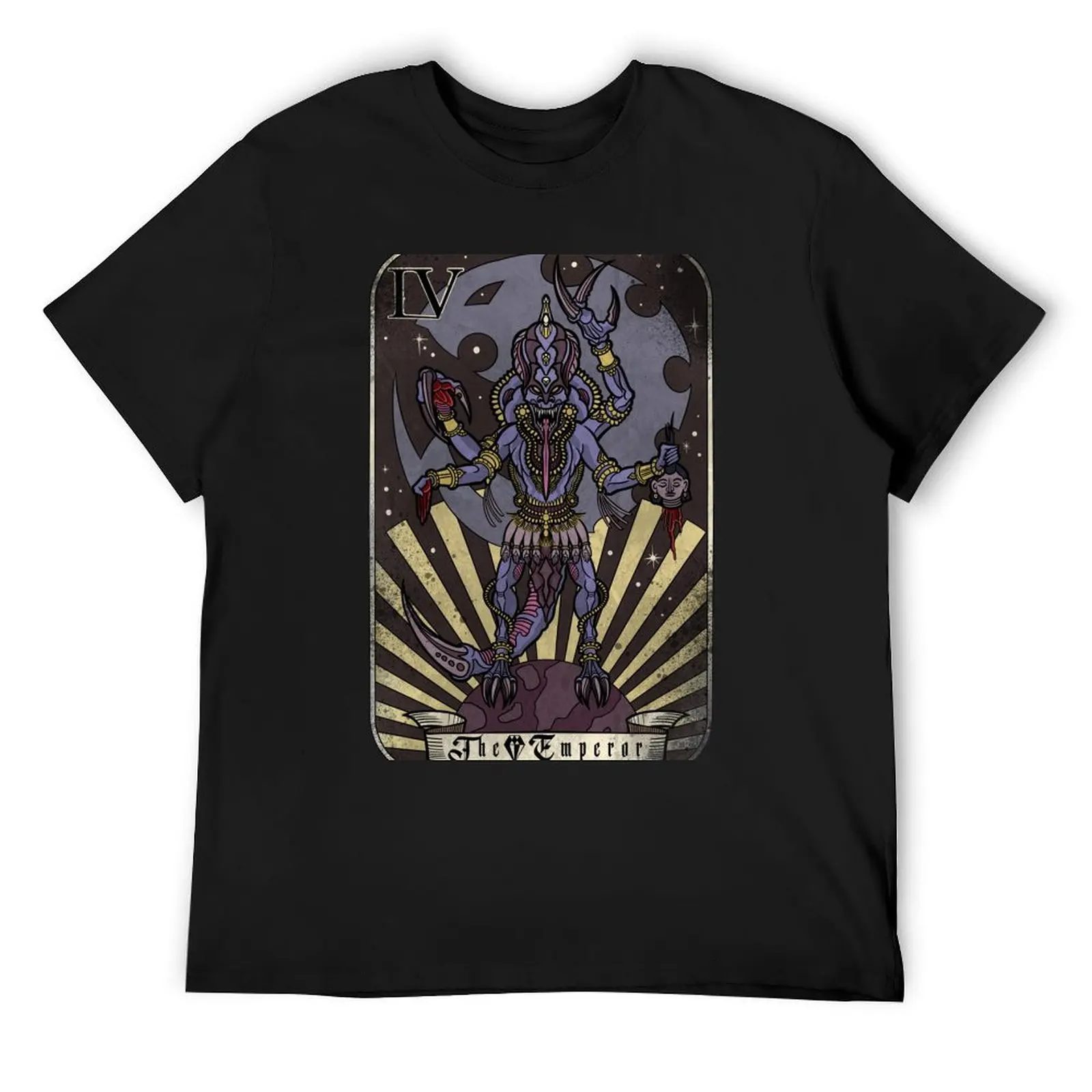 Футболка The Fourarmed Emperor Tarot с графическим рисунком летние топы тяжелые футболки для