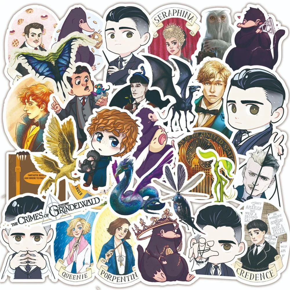 10/30PCS Movie Fantastic Beasts Cartoon Sticker Decal Skateboard Laptop Luggage Travel Mobile Phone Ipad Sticker Wholesale