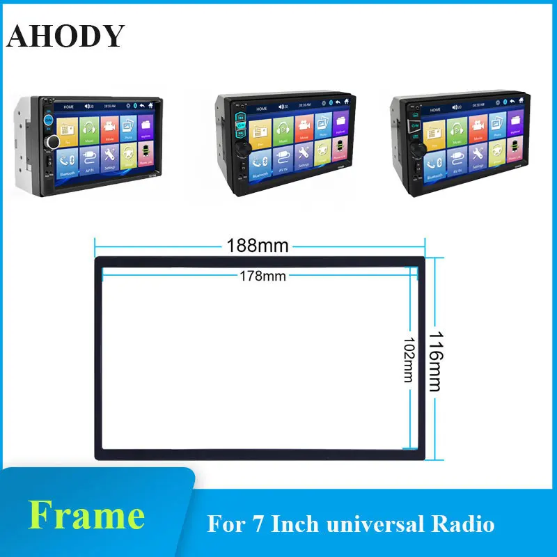 

2 DIN Car Radio Front Panel Frame 102mm 178mm Car Accessory Face Plate for Universal Double Din 7 Inches Car Android Head Unit