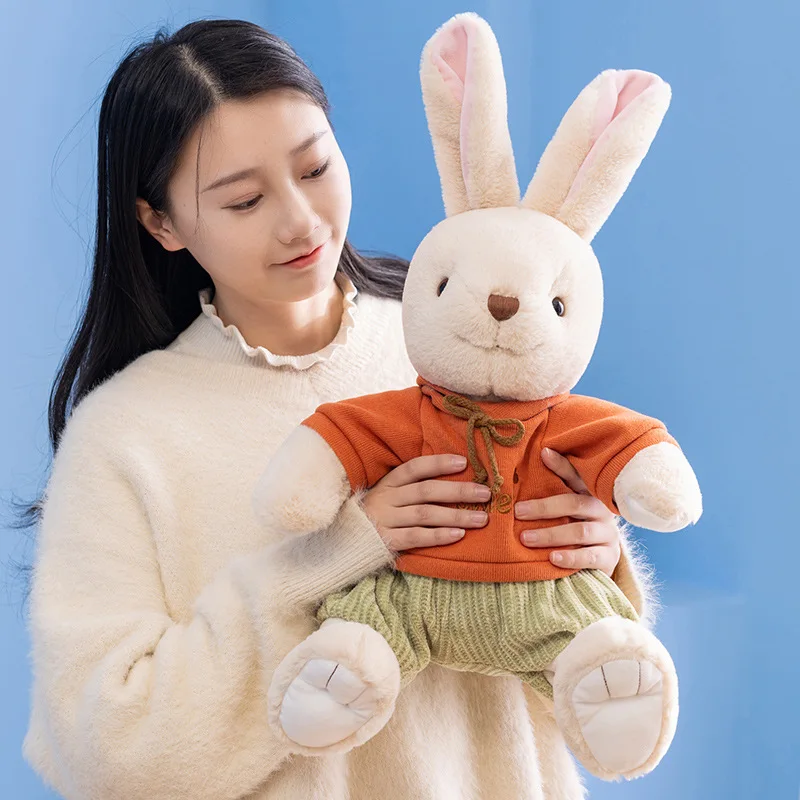 

Children Cute Wear Sweater Dorset Rabbit Plush Doll Toys Long Ear Rabbit In Clothes Plush Baby Soothing Doll Bunny Toy Gifts