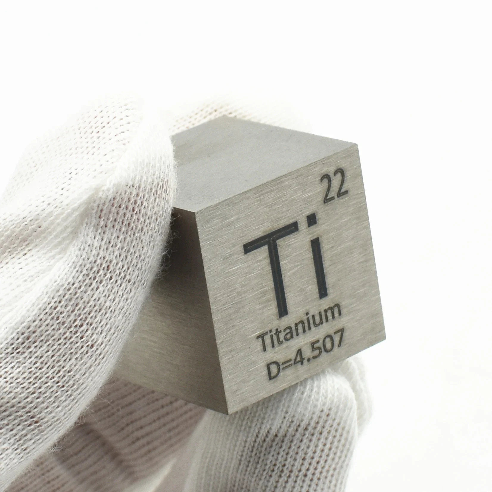 

Titanium Metal in the Periodic Table- Cube One Inches and Weight is about 73.76g --99.5%