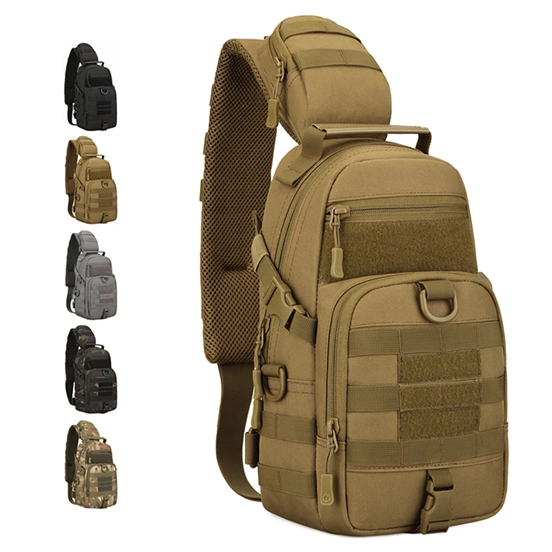 

Military Shoulder Chest Crossbody Molle Tactical Pack Bag Protector Hiking Men Military Nylon Bag Outdoor Cycling Bag Sling Plus