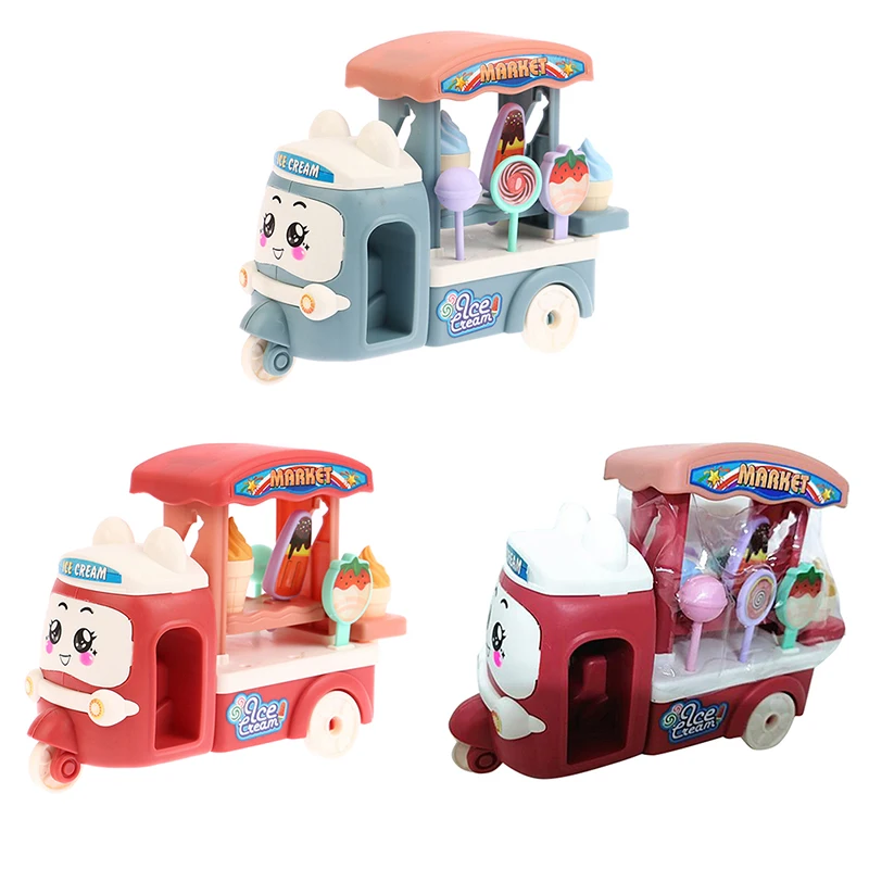 

1Pc 1:12 Dollhouse Stroller Toy For Dolls Plastic Dessert Ice Cream Car Toy for Children's Gift Dollhouse Decoration Accessories