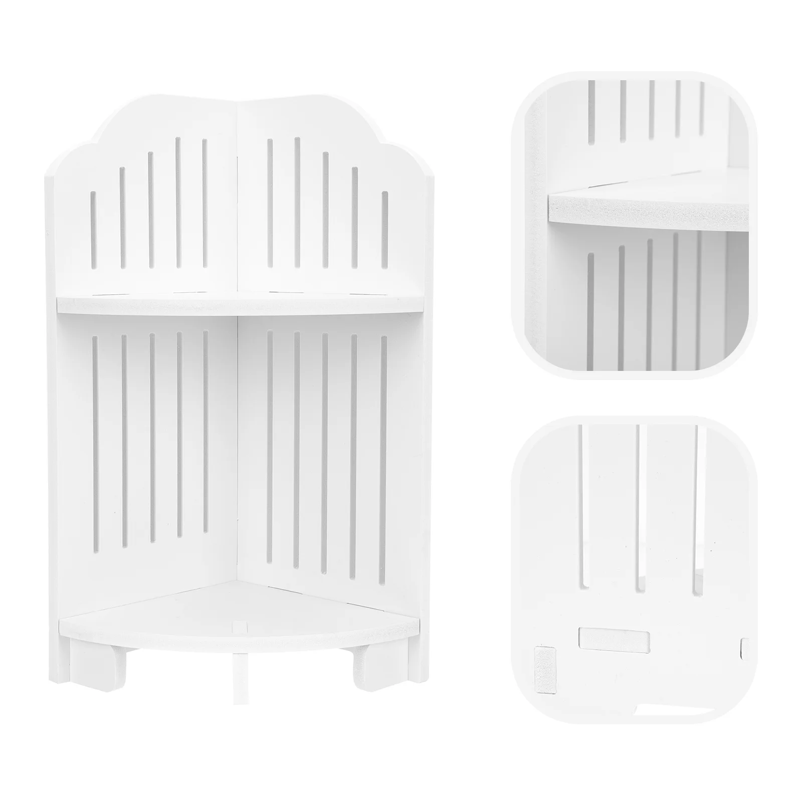 

Shelf Corner Pantry Shelves Kitchen Storage Organizer Bathroom Standing Office Shower Corners Triangle Cabinet Wooden Stand Tier