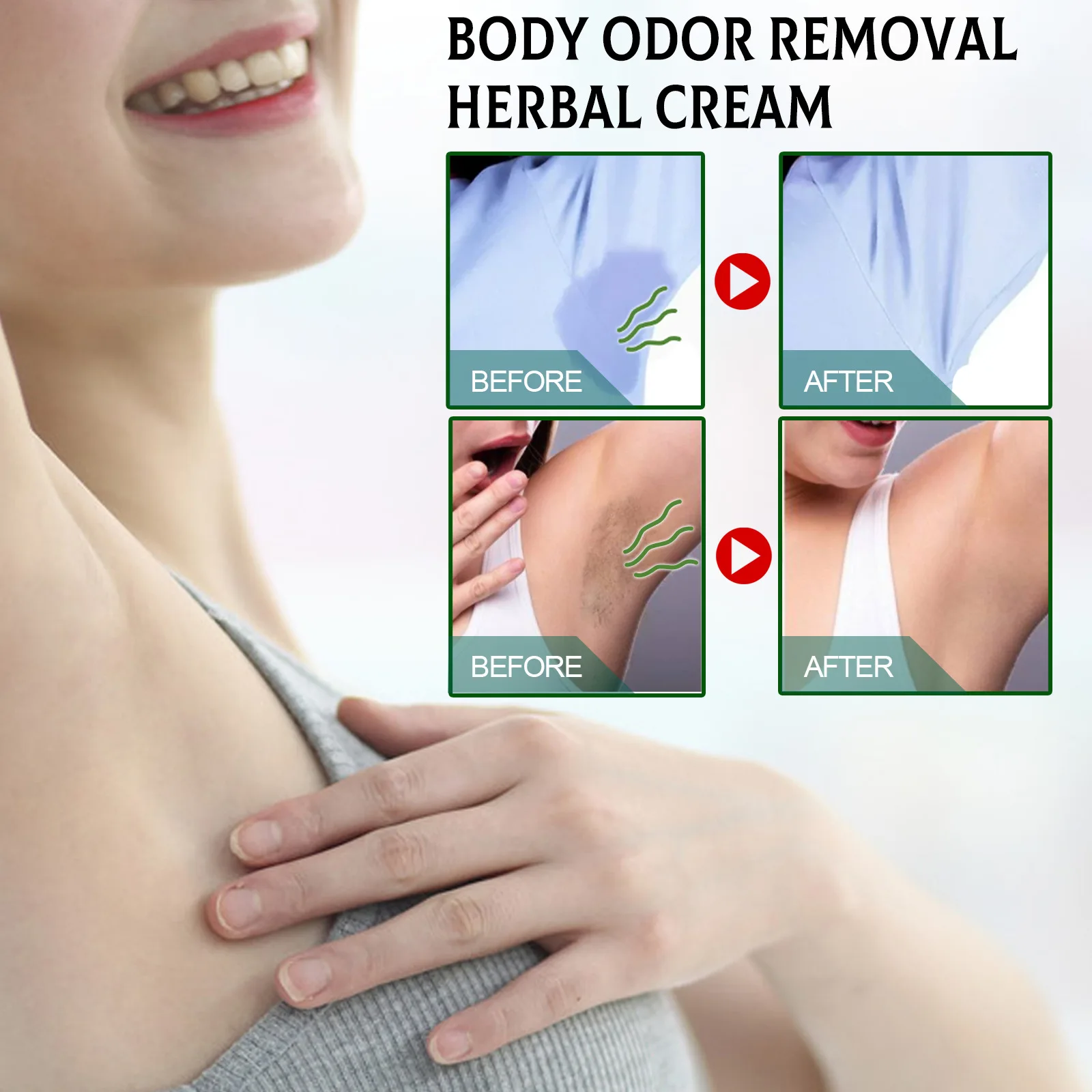 

Body Care Herbal Cream Gentle Cleaning Armpit Odor Lasting Fragrance Refreshing Portable Care Cream