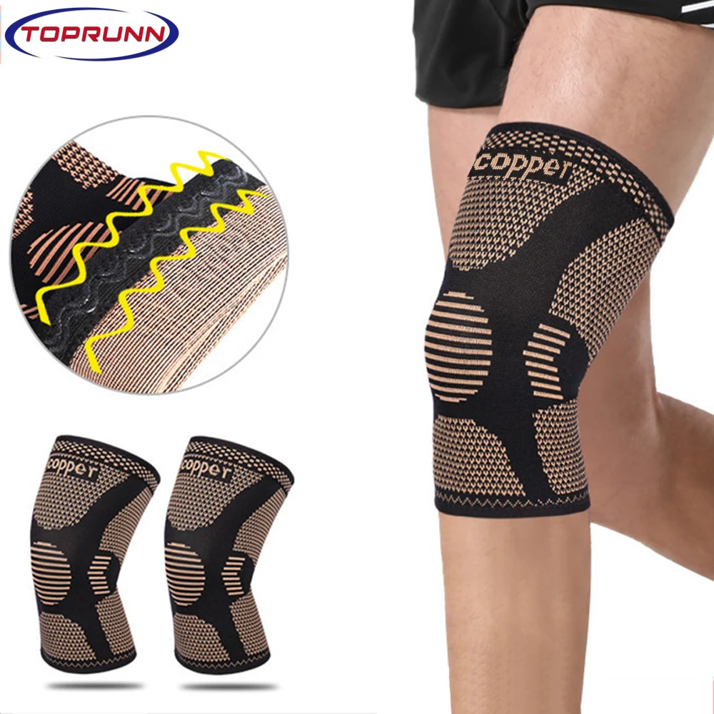 

1Pcs Copper Knee Protector Joint Support Knee Pads for Arthritis Joint Pain Relief Compression Knee Sleeve for Sports Fitness