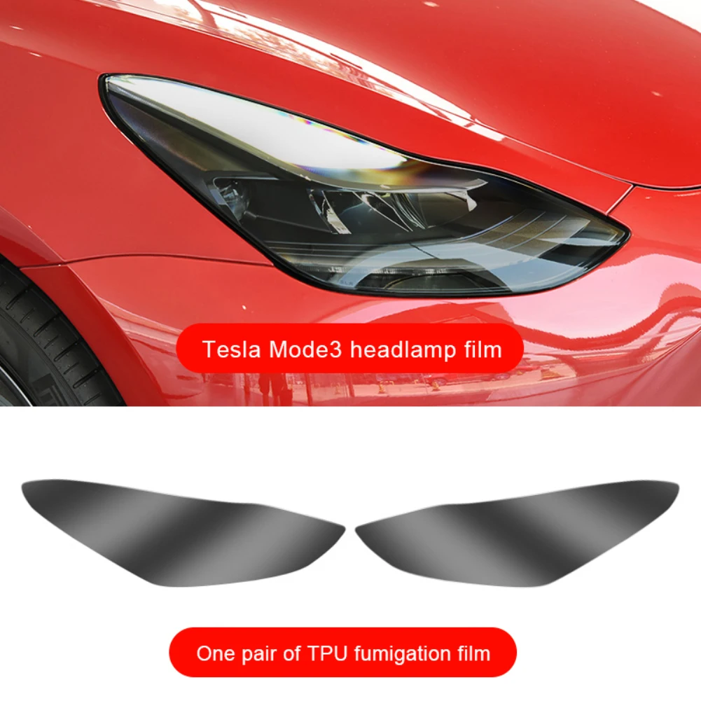 Front Headlamp Car Styling Sticker For Tesla Model 3 Y 2021 2022 Headlamps TPU Smoke Black Headlights Protector Film Accessories Front Headlamp Car Styling Sticker For Tesla Model 3 Y 2021 2022 Headlamps TPU Smoke Black Headlights Protector Film Accessories