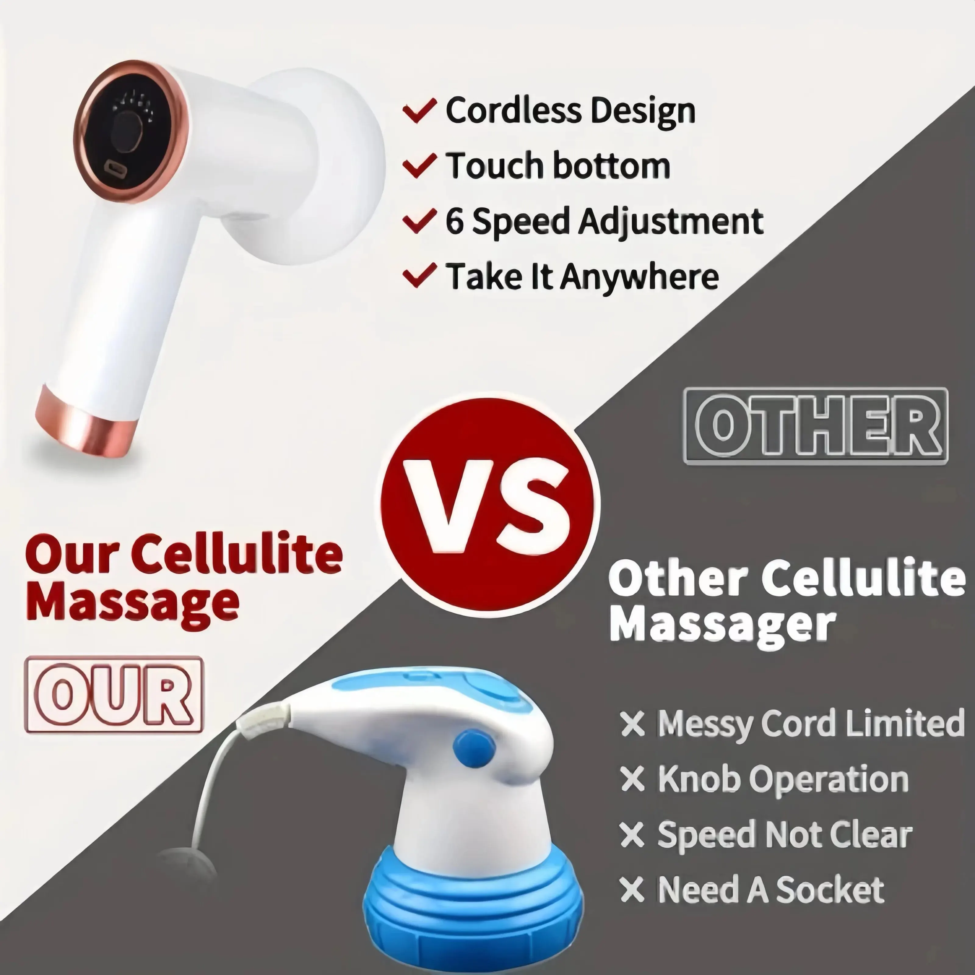 Массажер для домашнего использования с 5 шариками массажной головки. Удобный