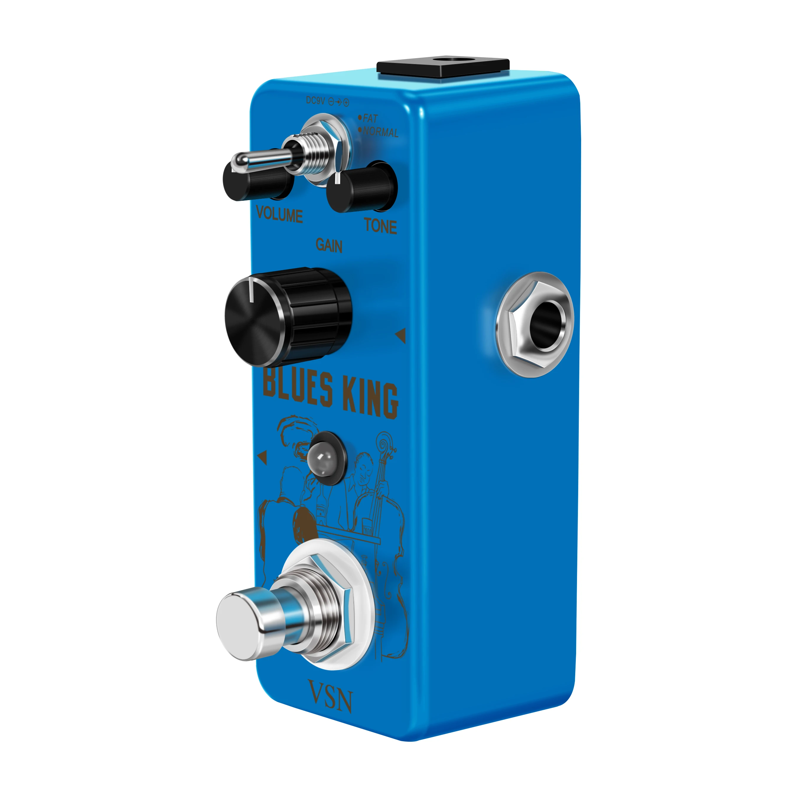 VSN LEF-321 Bluesy Blues Overdrive Guitar Effect Pedal Aluminum Alloy Shell True Bypass Guitar Parts & Accessories