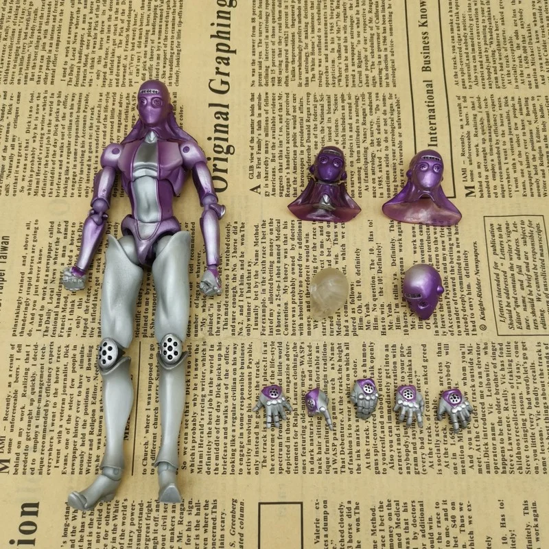 

Genuine JoJo's Bizarre Adventure Giorno Giovanna Doll Moody Blues Medicos Action Figure Accessories Ornaments Collection Present