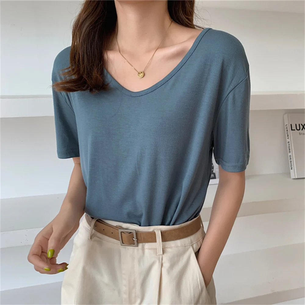 

Женская футболка с коротким рукавом, свободного покроя