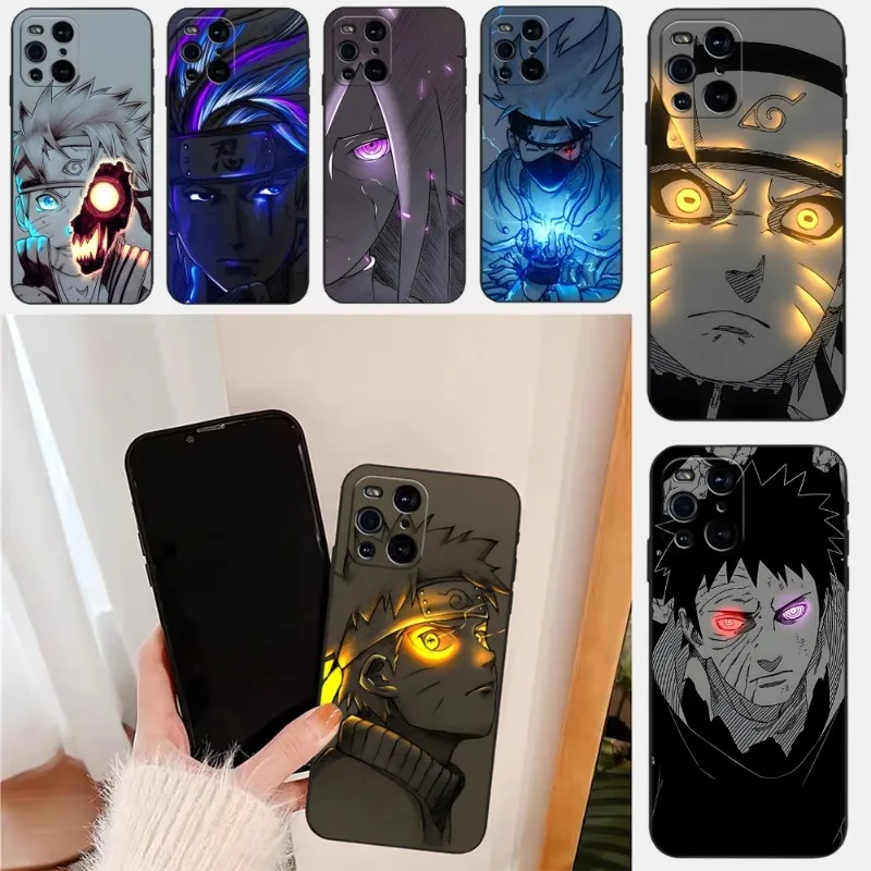 K-Kakashis H-hatгракс N-Narutos чехол для телефона для OPPO Find X3Neo X5Pro X3Pro RENO6 7 ProPlus A57 A16 A54 K9 A74 A93 A94, черный чехол