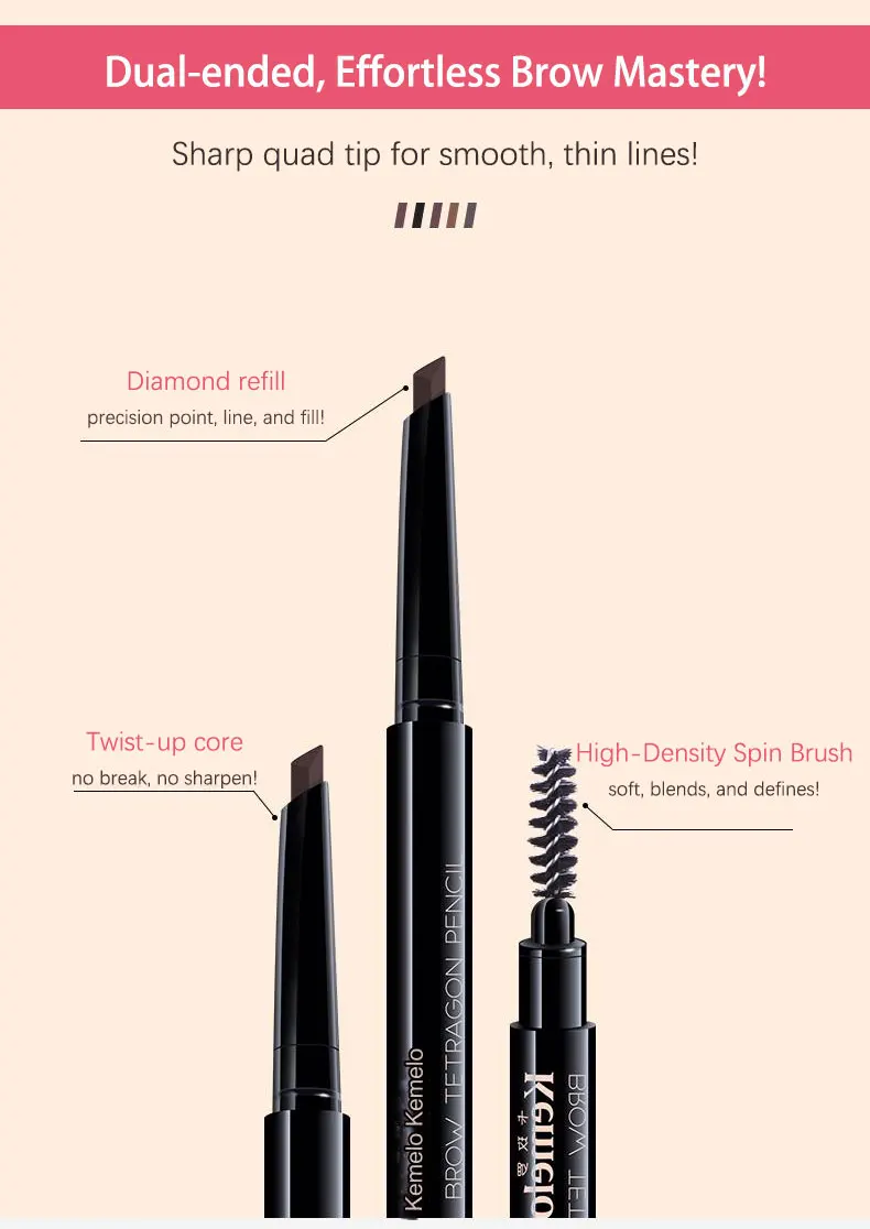 1 шт. маркер для бровей с ультратонкой головкой сигаретный пепел натуральная