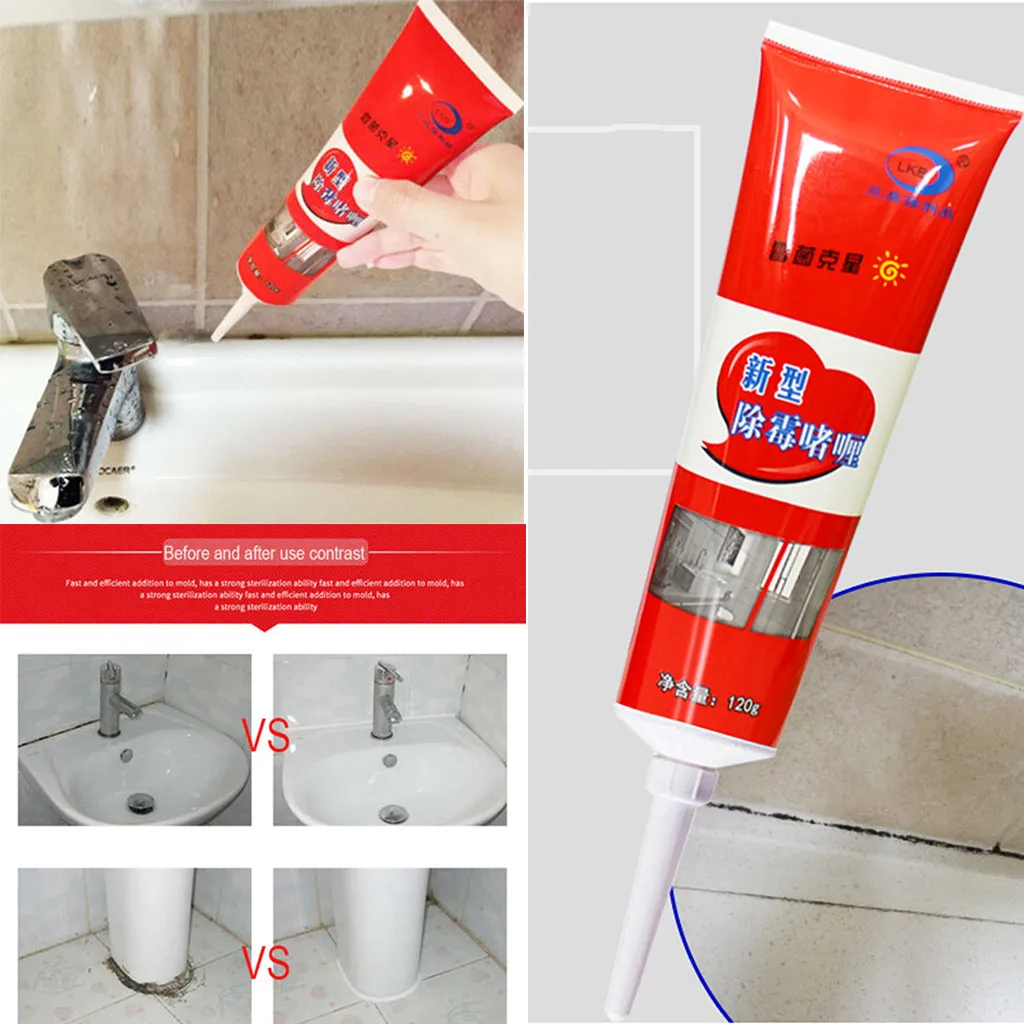 

1pcs/120g Household Chemical Mildew Remover Cleaner Wall Mold Ceramic Tile Pool In Addition Cleaner Caulk Gel Mold Remover Gel