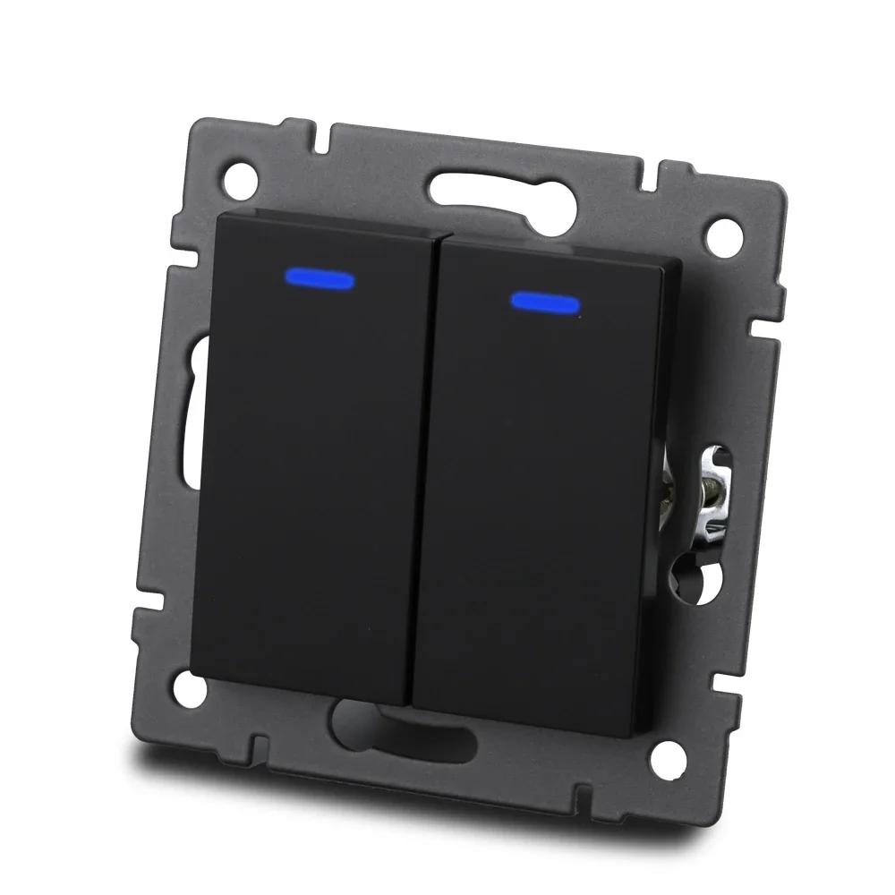 

Wallpad Q7 выключатель 1/2/3 группы черный