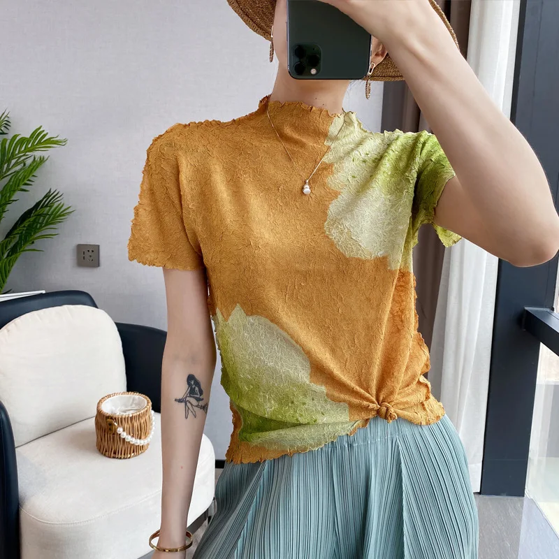 

Женская летняя футболка с коротким рукавом, новинка 2022, короткий топ