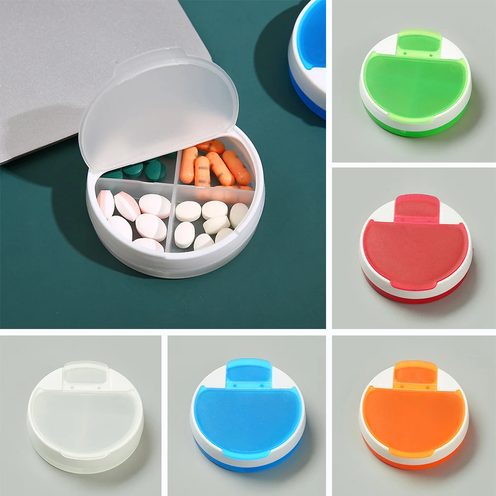 

Four Grid Compartment Travel Pill Box Organizer Tablet Medicine Storage Dispenser Splitters Pill Case Holder Health Care