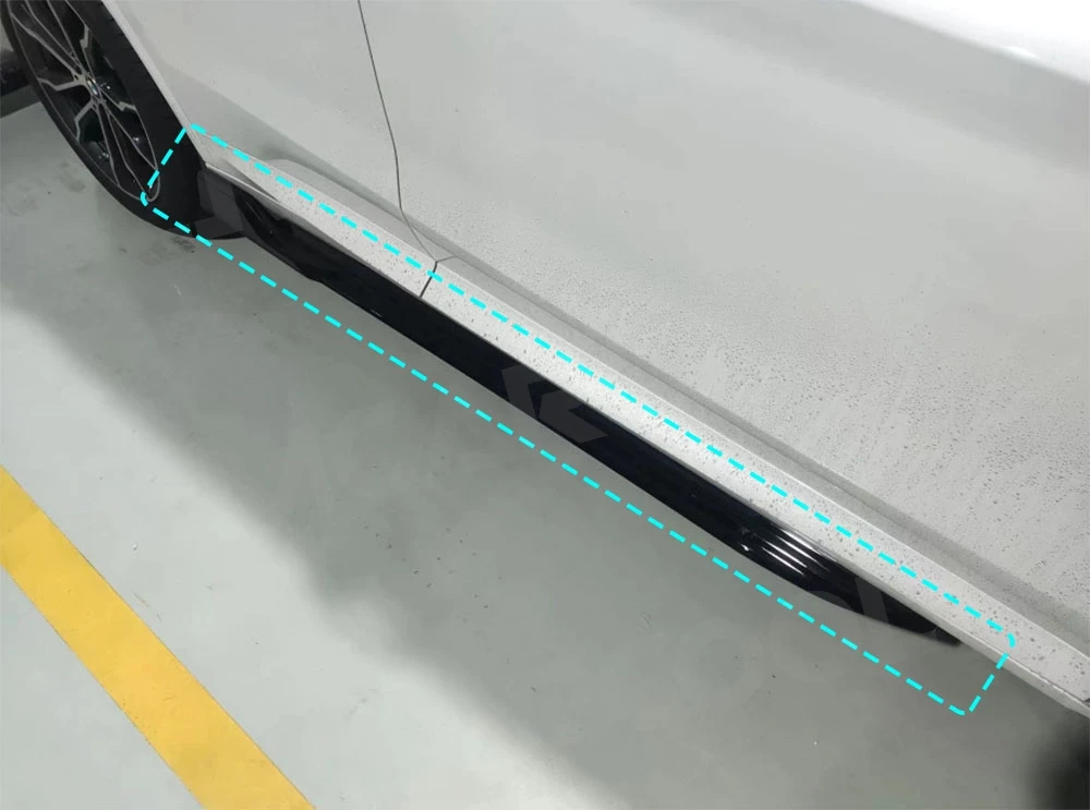 Боковые юбки из углеродного волокна фартуки рокерная панель спойлер для губ BMW X3