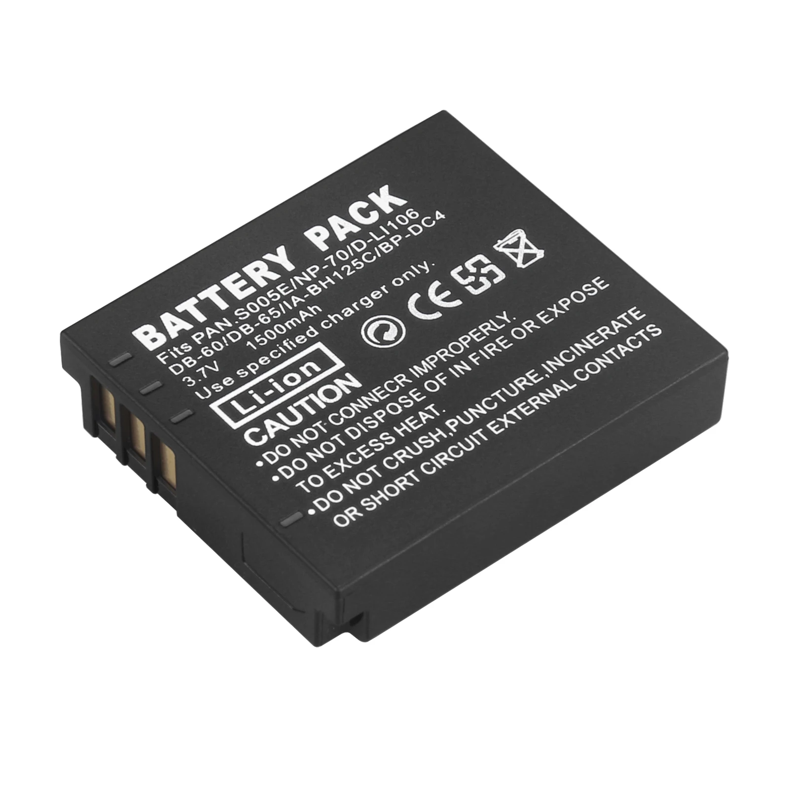 Фото Аккумулятор 1500 мАч CGA-S005 DB-60 DB-65 и зарядное устройство с 3 слотами для LCD-экранов для Panasonic Lumix DMW-BCC12 DMC-LX1 LX2 LX3 FX3, для FUJI NP-70 №2