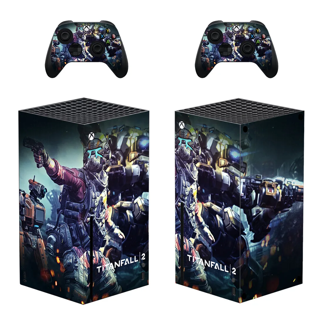 Наклейка на консоль Xbox серии X и 2 контроллера