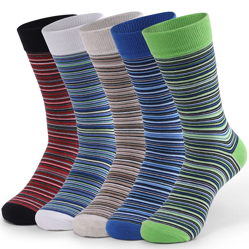 

Large Size Mens Dress Socks Classic Cotton Dress Socks for Men - Patterned Socks Size 8-14