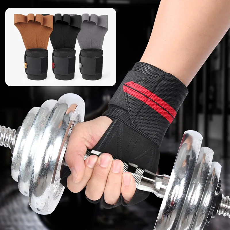 

Weight Lifting Training Gloves Dumbbell Grip Pad Gym Crossfit Fitness Bodybuilding Workout Horizontal Bar Hand Palm Protector