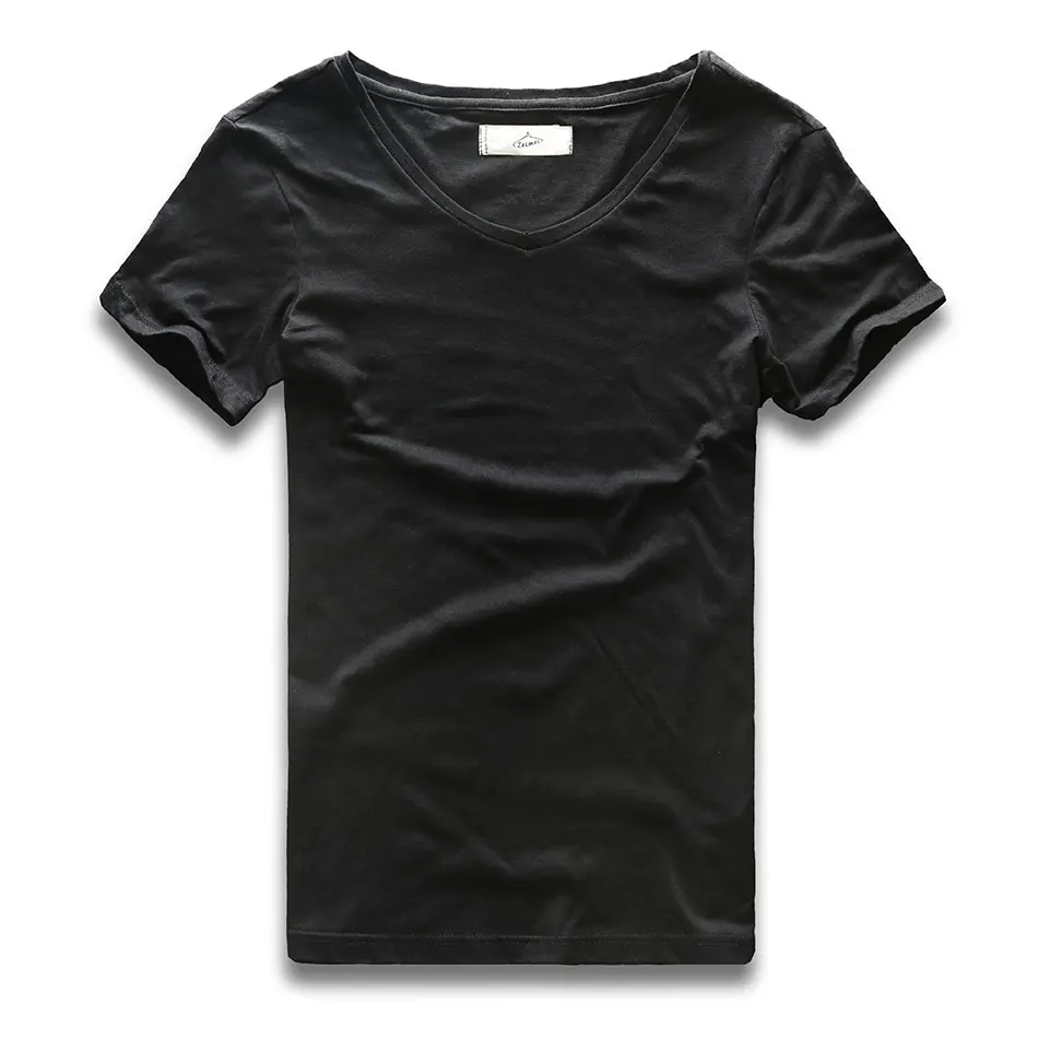 

6027 диетическая V-образная футболка для мужчин, мужские топы, мужские тонкие приталенные футболки из модала в стиле мультфильма