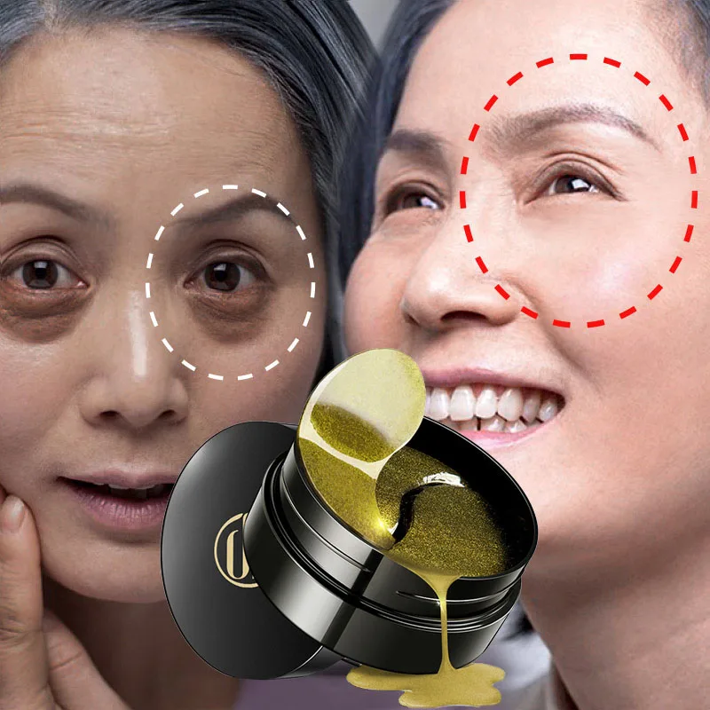 

60PCS/BOX Eye Mask Black Pearl Hydrating Moisturizing Improves Dark Circles Eye Bags Fine Lines Anti-aging Eye Patches TSLM1
