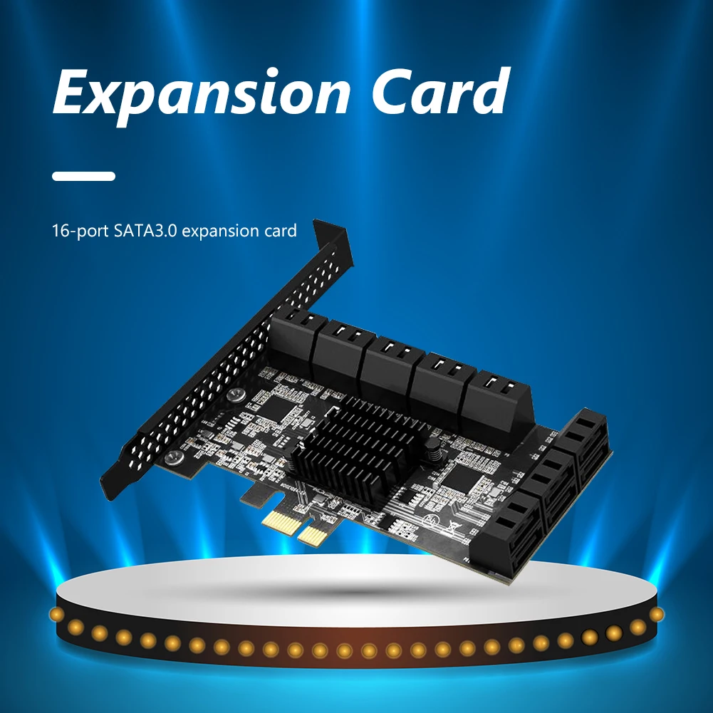 

Miner Accessories 16CH Sata 3.0 Port to PCI Express X1 Expansion Card for Mining PCIE Card