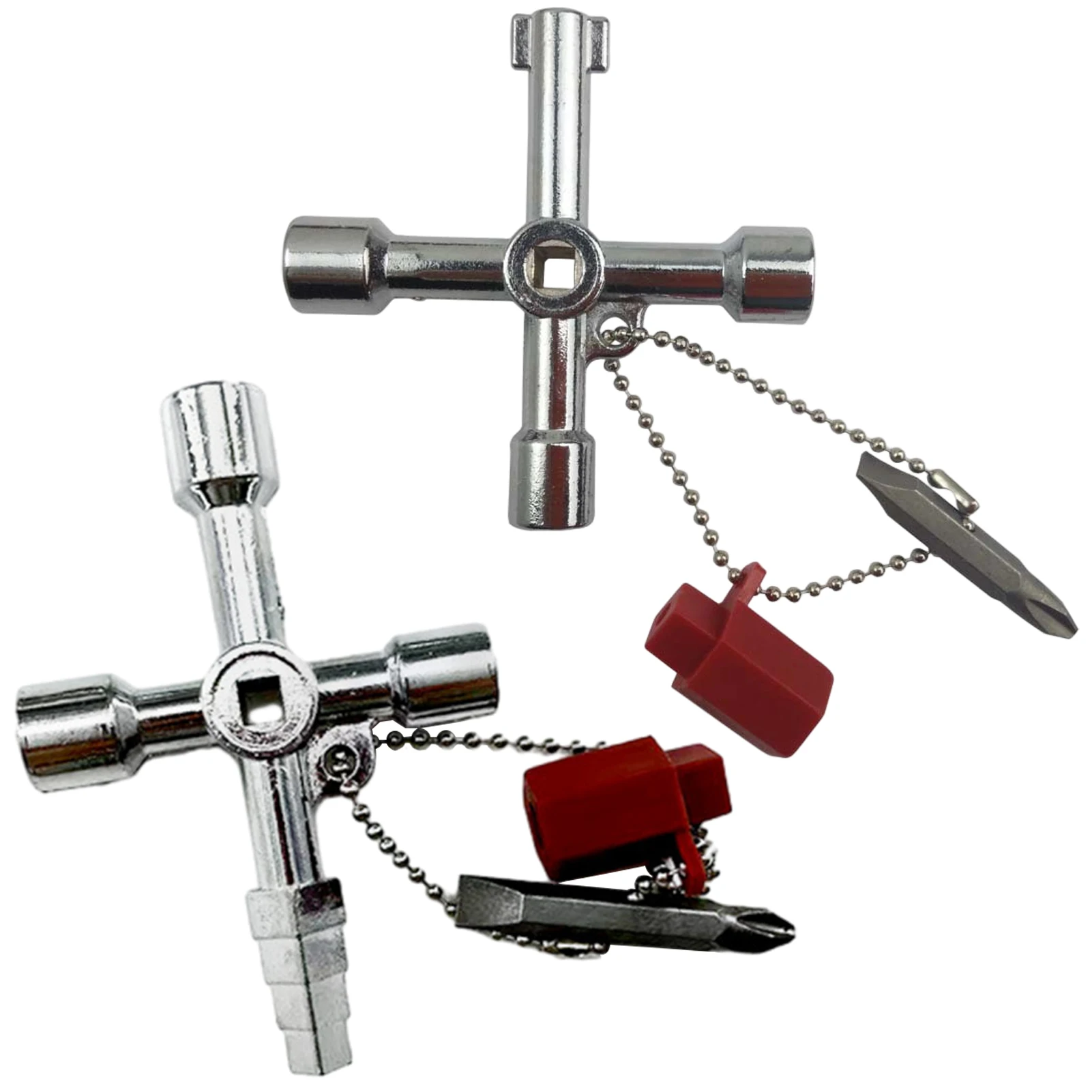 

2 шт. многофункциональные крестовые 4-ходовые клапаны инструменты ключ радиаторы Лифты сантехника ящик для инструментов универсальное управление