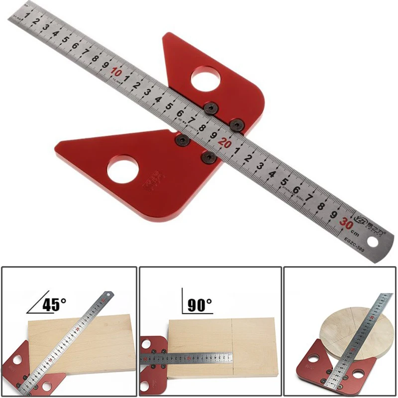 MAKLE 45 градусов угловая круглая Центральная линия черная линейка