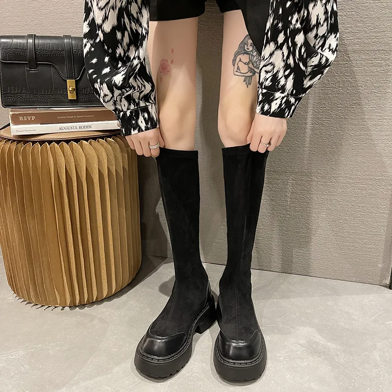 

Женские сапоги, Осенние привлекательные сапоги с круглым носком на высоком каблуке, привлекательные Роскошные Дизайнерские Сапоги, женска...