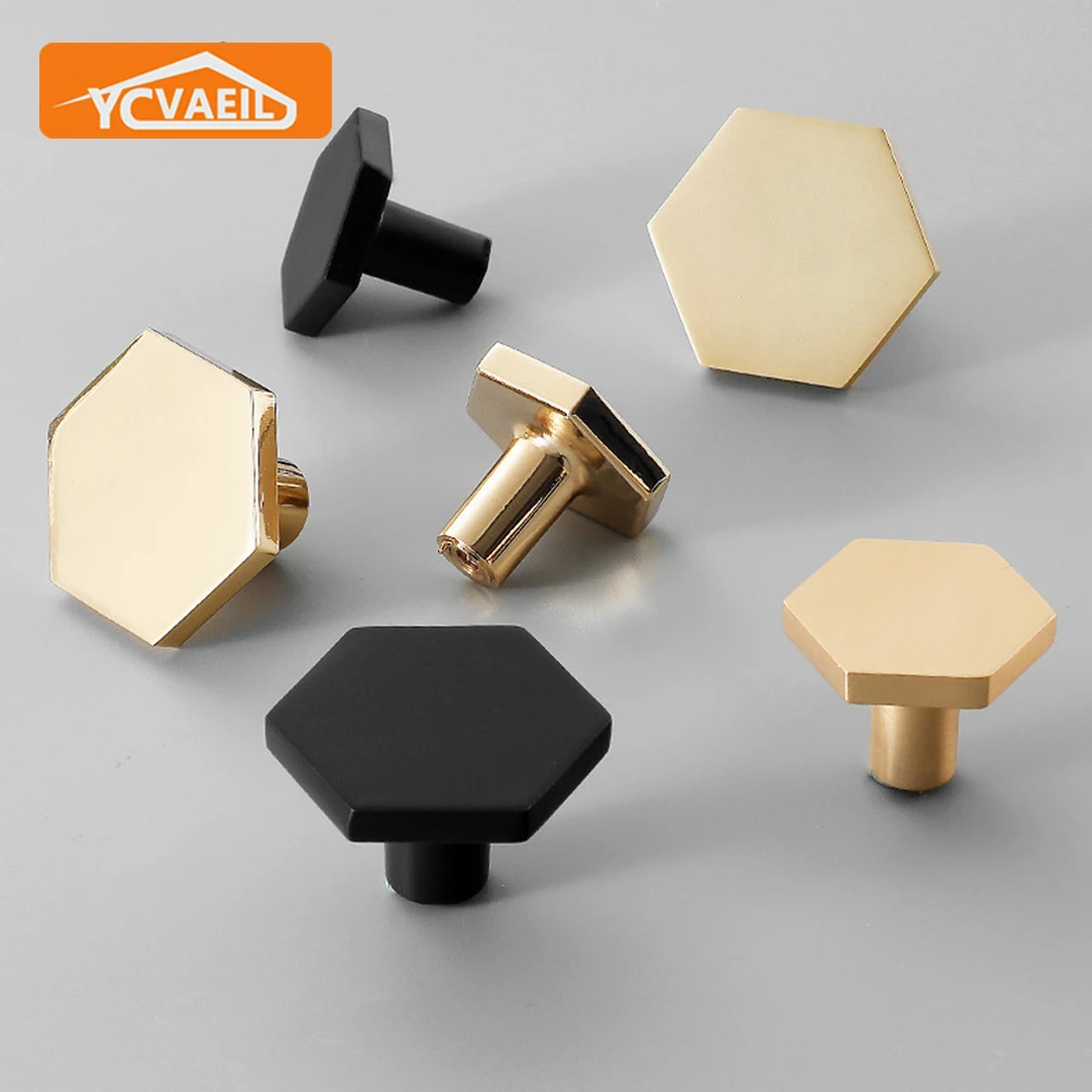 

1pcs Drawer Knobs Single Hole Gold Black Furniture Handles Drawer Pull Kitchen Cabinet Door Wardrobe Dresser Pulls Handles Knob