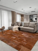 brown geometric plaid printed carpet living room large area rugs bedroom carpet modern home decoration washable floor lounge rug
