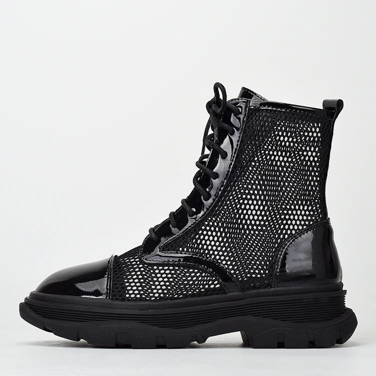 

Rock Shoes Woman Boots-Women shoes Flat Heel Round Toe Lace Up Mid Calf 2022 Rubber Mid-Calf Med Sandals Ladies Summer PU Solid