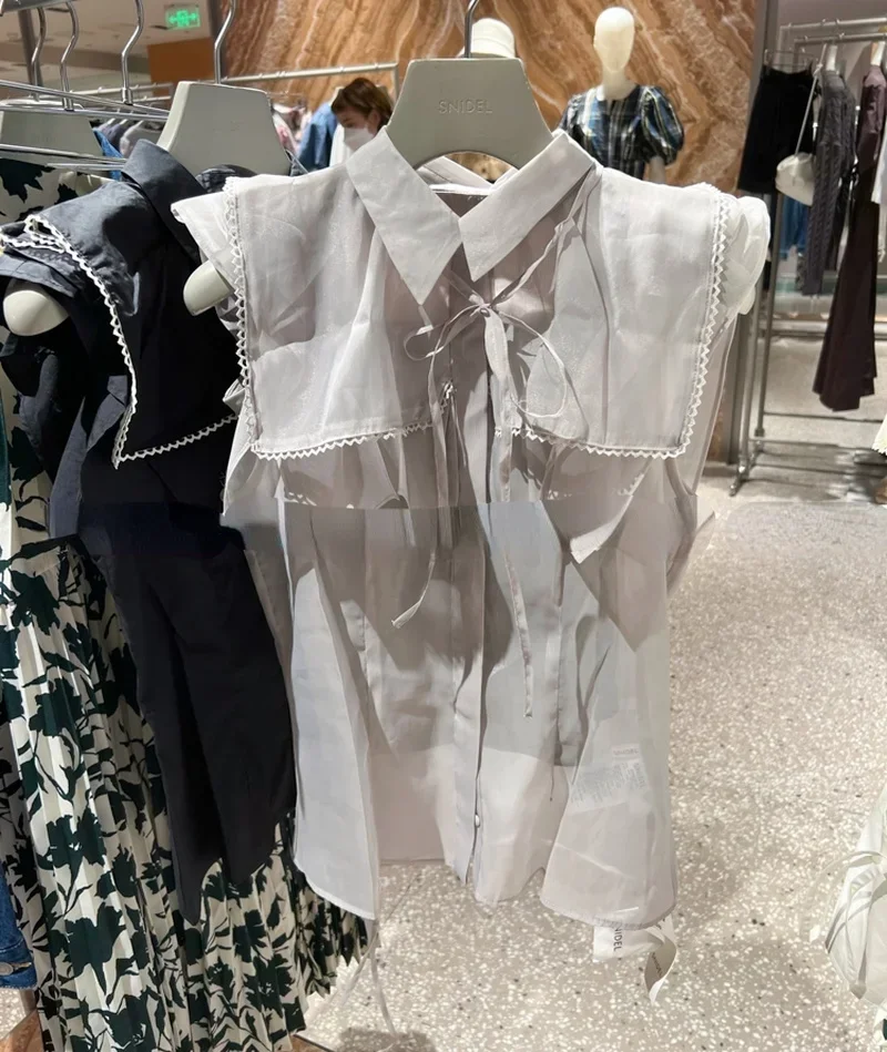 Новые японские блузки Kuzuwata женские кружевные лоскутные для тяжелой