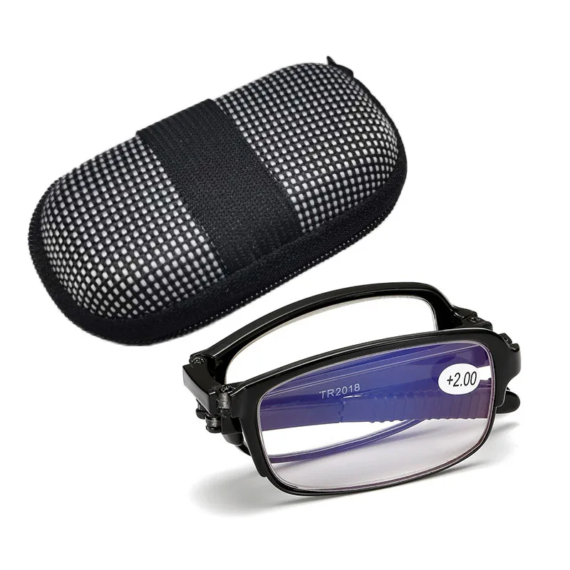 

2022 Design Folding Reading Glasses With Box Men Women Spectacles Frame TR Presbyopia Eyeglasses Biofocal Diopter +1.0 to +4.0