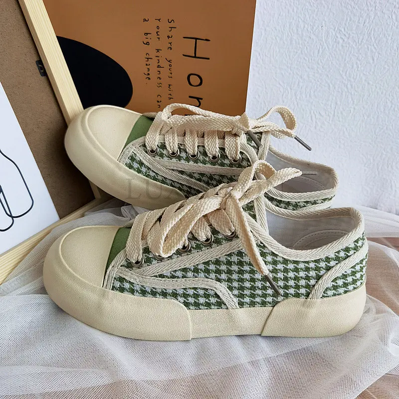 

Кеды женские холщовые, кроссовки с вулканизированной подошвой, на шнуровке, плоская подошва, Спортивная трендовая обувь, весна-осень