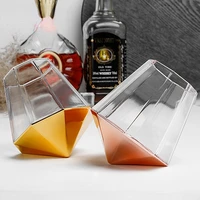 1pcs 2pcs whiskey glass crystal glass creative bar tumbler shake glass wine set shot glass whiskey glass lot