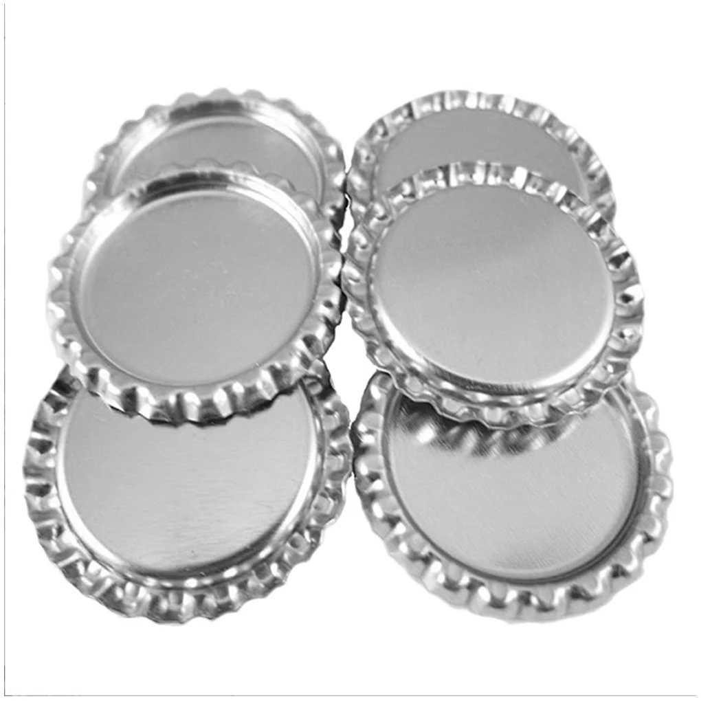 

100 Pieces 33mm Diameter Bottle Cap Bottles Flattened Caps Decor Lids
