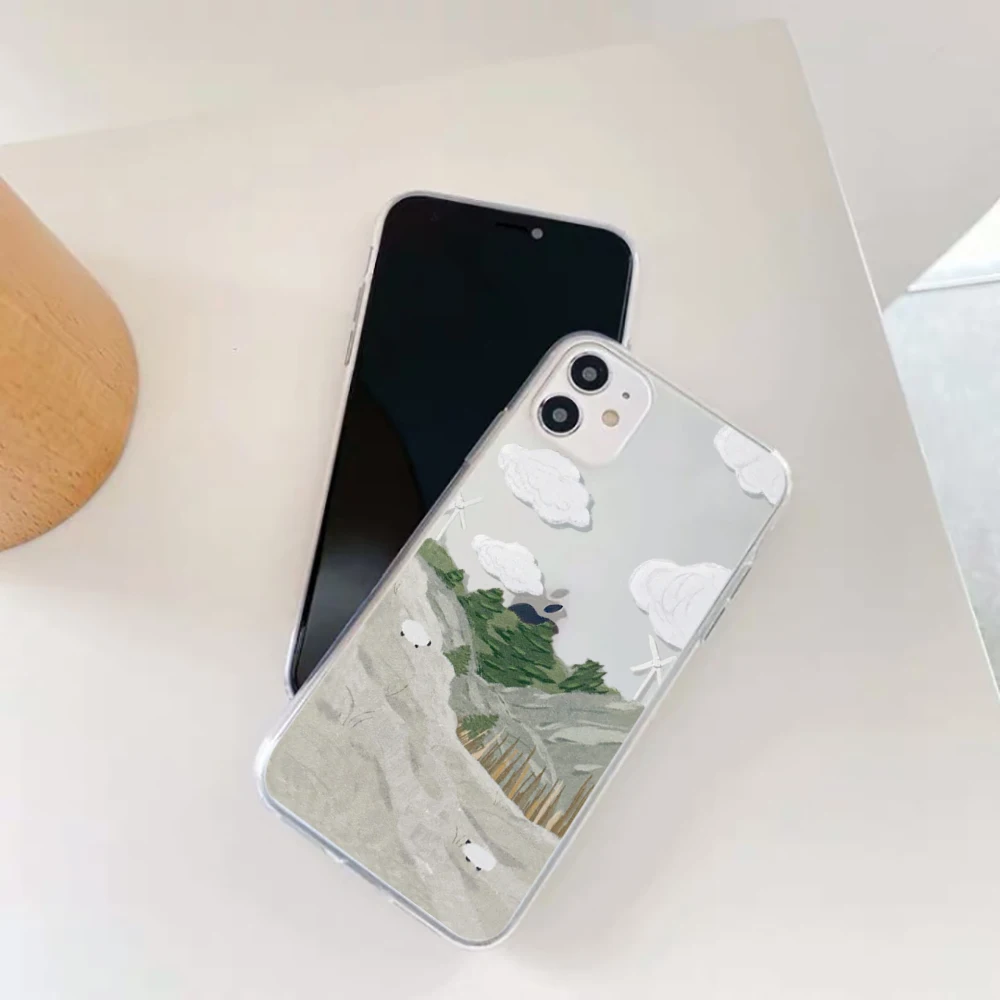 Чехол для телефона прозрачный мягкий iphone 12 11 13 7 8 6 s plus x xs xr pro max mini оригинальный diy