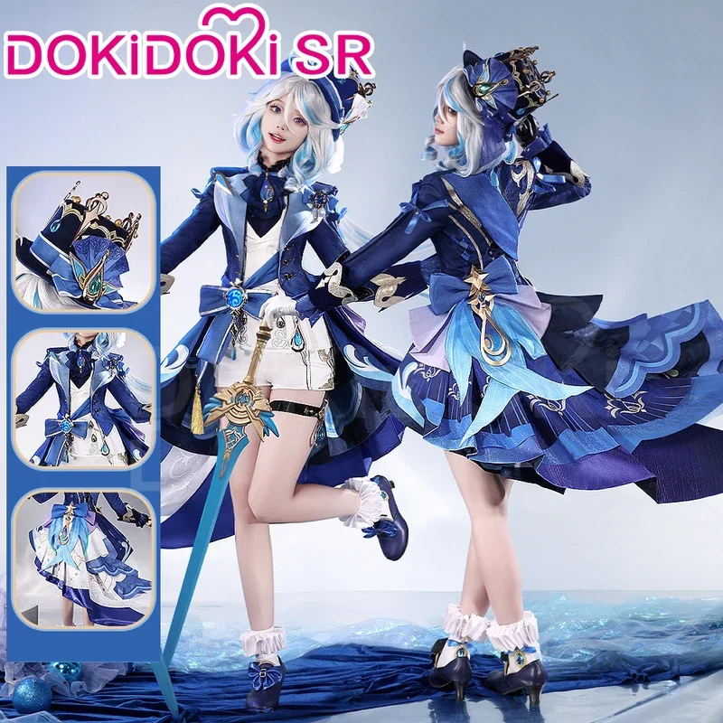 Новинка 2023 года в наличии костюм Furina Splash Art игра Genshin Impact 【S-2XL】DokiDoki-SR косплей Fontaine