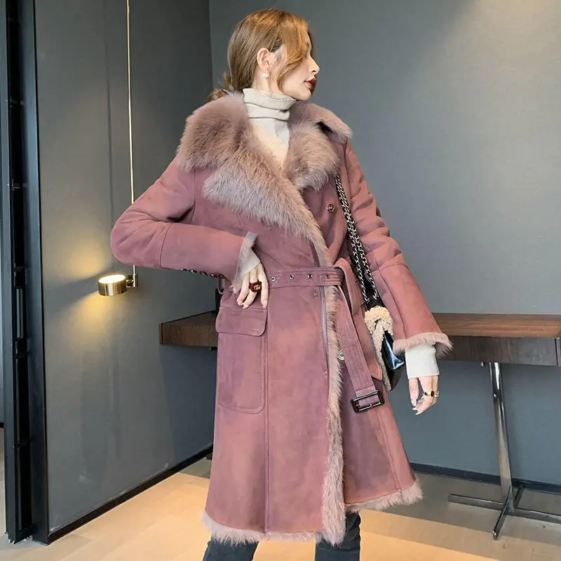 2022 Autumn And Winter Fur Coat New Fur Temperament Fashion Thicken Jackets Female imitation Fur Coat Women's Md-Length Outwear
