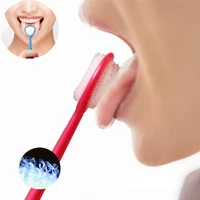 male female brush tongue cleaner tongue coating cleaner foam scraping tongue coating to remove bad breath care supplies