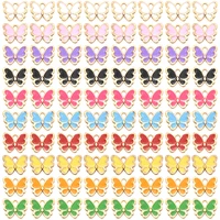 10pcs colorful butterfly charms alloy metal enamel butterfly pendants for diy necklace bracelet earrings jewelry making 1310mm