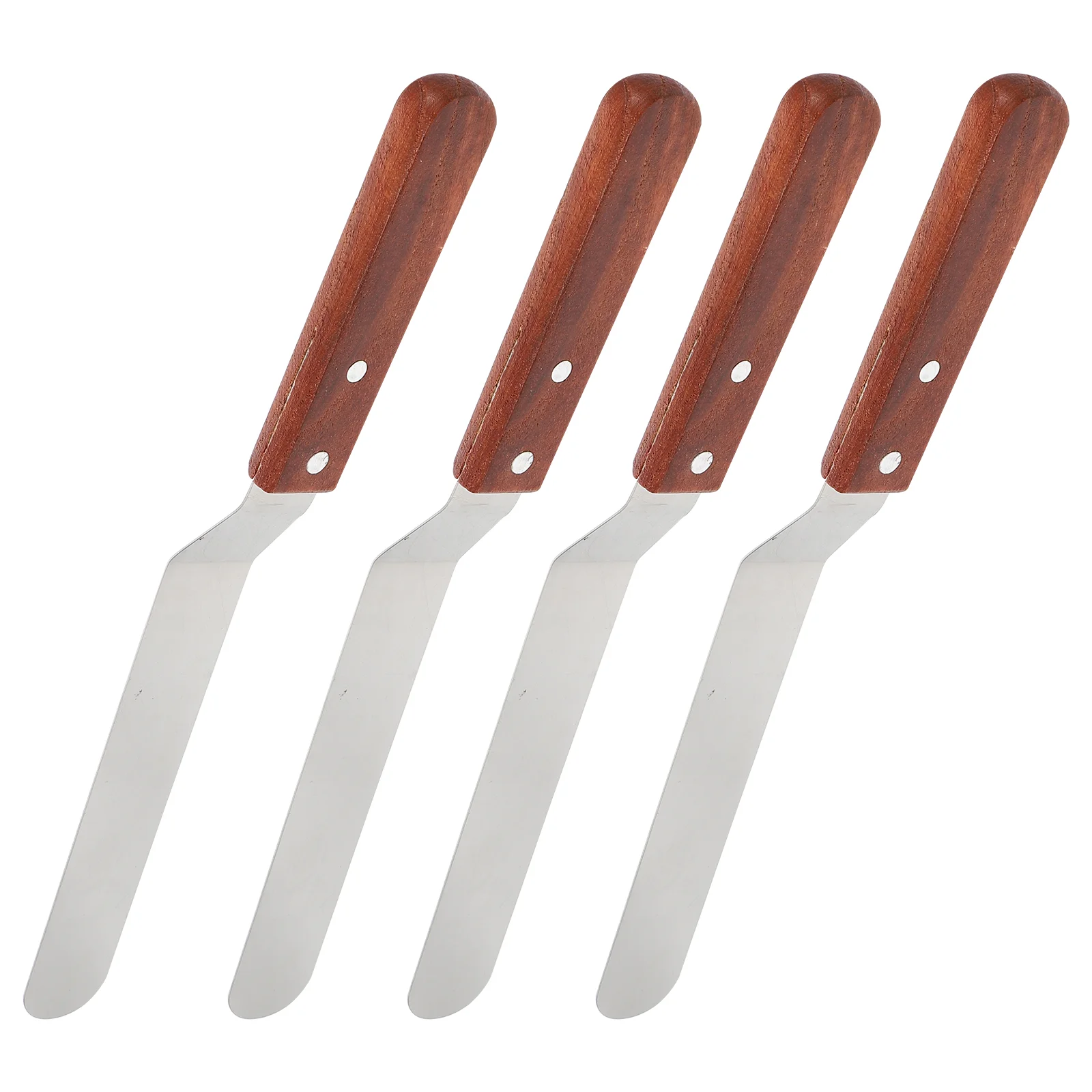 

4Pcs Stainless Steel Cakes Cream Scrapers Cake Smoother Baking Supplies (Coffee)