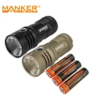 Комплект: компактный легкий прожектор Manker MK37 + 3x перезаряжаемый литий-ионный аккумулятор высокой разрядки 3100 мАч 18650