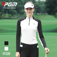 2022 new pgm golf clothing womens long sleeve t shirt shirt spring autumn sports casual polo shirt women high elastic warm top